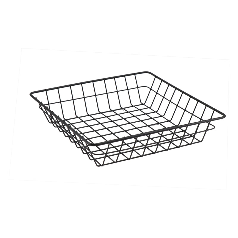 REGENT WIRE SERVING BASKET SQUARE POWDER COATED BLACK, (250X250X50MM)