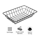 REGENT WIRE SERVING BASKET RECT. POWDER COATED BLACK, 230X160MM