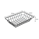 REGENT WIRE SERVING BASKET RECT. POWDER COATED BLACK, (230X160X50MM)