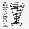 REGENT CHIP SERVER WIRE CONE POWDER COATED BLACK, 140MM DIAX225MM