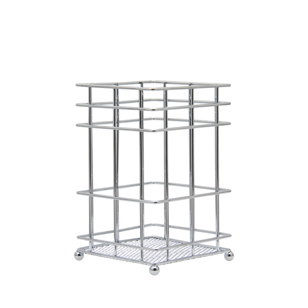 REGENT CHROME UTENSIL/CUTLERY HOLDER, 110X110MM