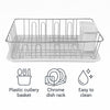 REGENT CHROME DISH RACK WITH PLASTIC UTENSIL HOLDER AND TRAY