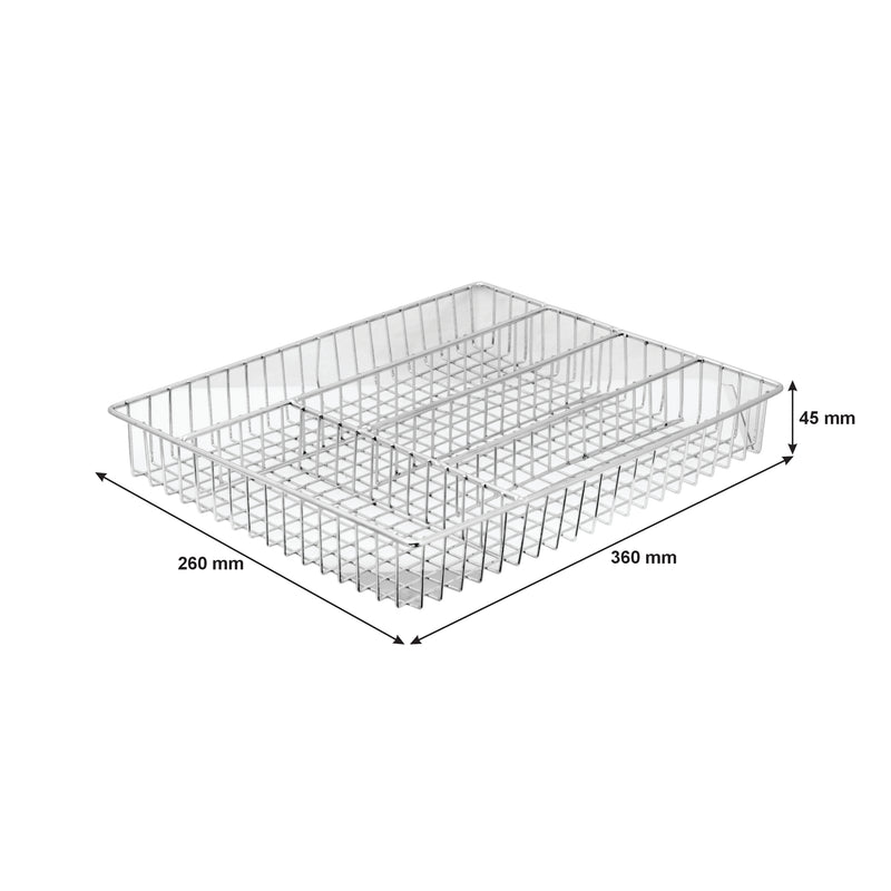 REGENT CHROME CUTLERY TRAY, (310X260X50MM)