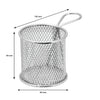 REGENT CHROME CHIP SERVER ROUND FRYER BASKET WITH HANDLE, (130/80MM DIAX80MM)