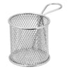 REGENT CHROME CHIP SERVER ROUND FRYER BASKET WITH HANDLE, (130/80MM DIAX80MM)
