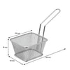 REGENT CHROME SERVER RECT. CHIP FRYER BASKET WITH HANDLE, 105X90MM