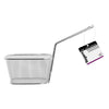 REGENT CHROME SERVER RECT. CHIP FRYER BASKET WITH HANDLE, 105X90MM