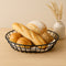REGENT WIRE FOOD SERVING BASKET ROUND POWDER COATED BLACK, 255MM DIA