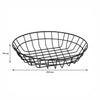 REGENT WIRE FOOD SERVING BASKET ROUND POWDER COATED BLACK, (255MM DIAX50MM)