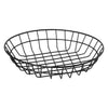 REGENT WIRE FOOD SERVING BASKET ROUND POWDER COATED BLACK, (255MM DIAX50MM)