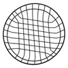 REGENT WIRE FOOD SERVING BASKET ROUND POWDER COATED BLACK, 255MM DIA