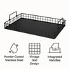 REGENT KITCHEN VINTAGE TRAY WITH STEEL MESH SIDES AND HANDLES P.C. BLACK, 420X280MM