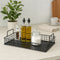 REGENT KITCHEN VINTAGE TRAY WITH STEEL MESH SIDES AND HANDLES P.C. BLACK, 420X280MM