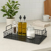 REGENT KITCHEN VINTAGE TRAY WITH STEEL MESH SIDES AND HANDLES P.C. BLACK, 420X280MM