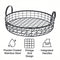 REGENT KITCHEN VINTAGE ROUND WIRE GRID TRAY WITH HANDLES POWDER COATED BLACK, (360MM DIA)