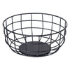 REGENT KITCHEN ROUND STEEL WIRE FRUIT BASKET POWDER COATED BLACK, (240MM DIAX110MM)