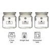 REGENT GLASS TEA, COFFEE AND SUGAR CANISTERS 3PK SET, 550ML