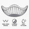 REGENT CHROME ROUND WIRE FREE-FORM BREAD/FRUIT BASKET LARGE, 285X285MM