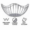 REGENT CHROME ROUND WIRE FREE-FORM BREAD/FRUIT BASKET SMALL, 190X190MM