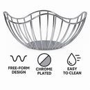 REGENT CHROME ROUND WIRE FREE-FORM BREAD/FRUIT BASKET SMALL, 190X190MM