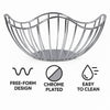 REGENT CHROME ROUND WIRE FREE-FORM BREAD/FRUIT BASKET SMALL, 190X190MM