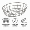 REGENT CHROME OVAL WIRE SERVING BASKET, 230X150MM