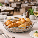 REGENT CHROME OVAL WIRE SERVING BASKET, 230X150MM