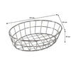 REGENT CHROME OVAL WIRE SERVING BASKET, 230X150MM