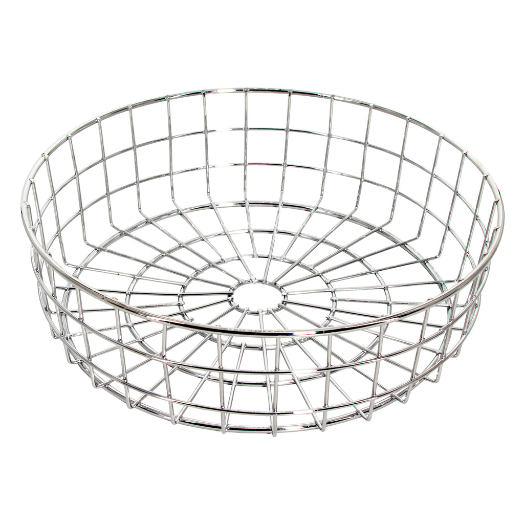 REGENT CHROME ROUND WIRE BREAD BASKET LARGE, 254MM DIA