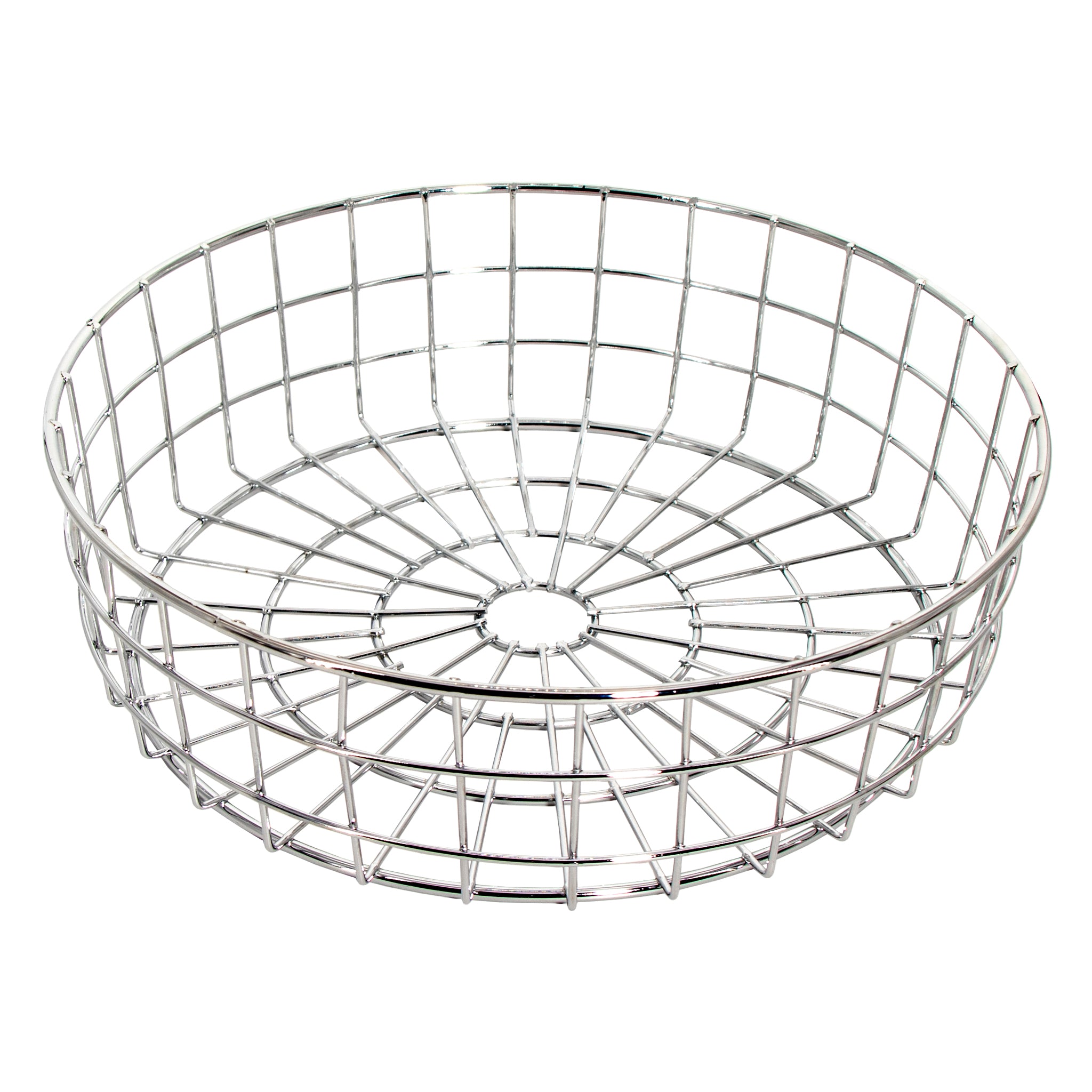 REGENT CHROME ROUND WIRE BREAD BASKET LARGE, 254MM DIA