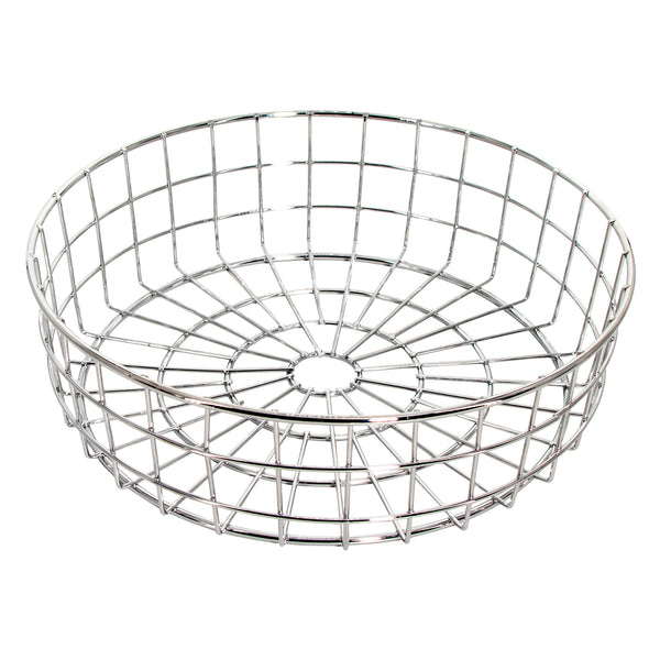 REGENT CHROME ROUND WIRE BREAD BASKET LARGE (254MM DIAX75MM)