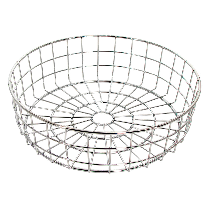 REGENT CHROME ROUND WIRE BREAD BASKET LARGE (254MM DIAX75MM)