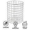 REGENT CHROME ROUND WIRE UTENSIL HOLDER, 150MM DIA