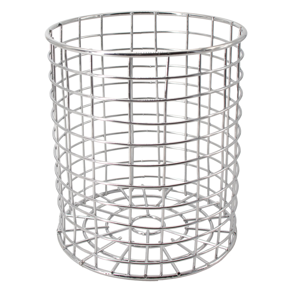 REGENT CHROME ROUND WIRE UTENSIL HOLDER, 150MM DIA