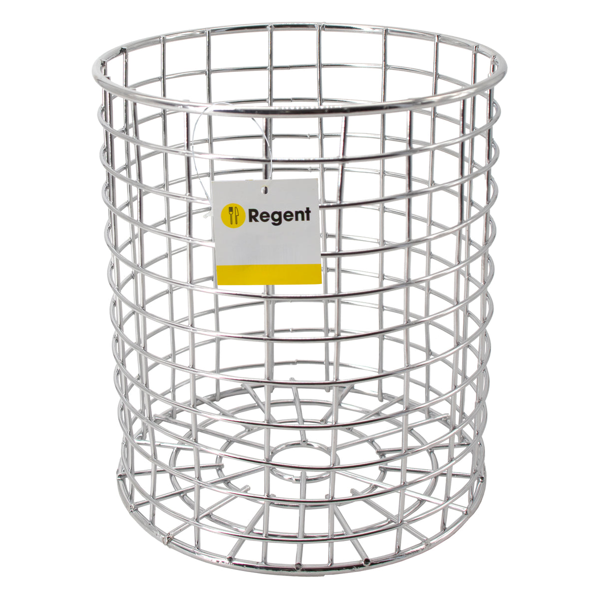 REGENT CHROME ROUND WIRE UTENSIL HOLDER, 150MM DIA
