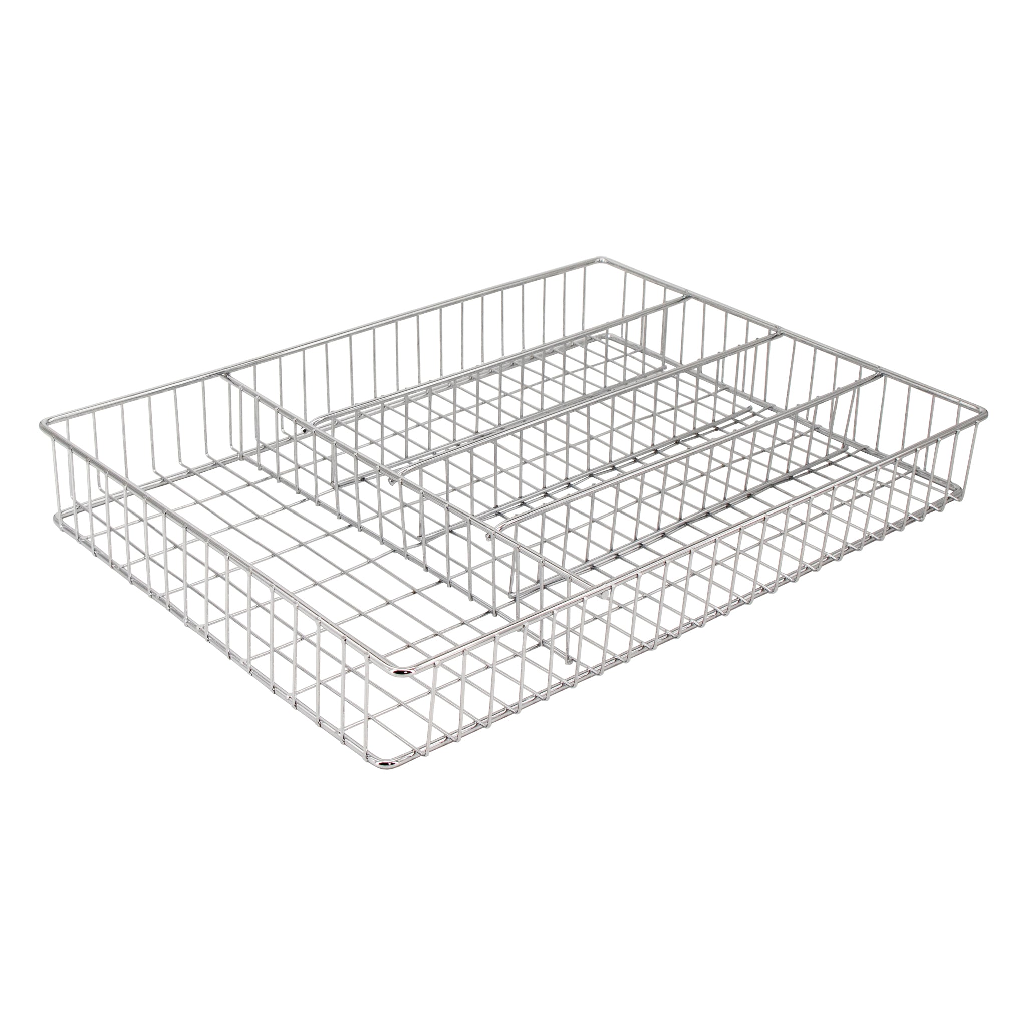 REGENT CHROME RECT. WIRE CUTLERY TRAY, 360X264MM
