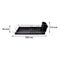 REGENT CHROME COMPACT DISH RACK WITH BLACK PLASTIC CUTLERY HOLDER AND TRAY, (475X175X135MM)