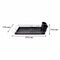 REGENT CHROME COMPACT DISH RACK WITH BLACK PLASTIC CUTLERY HOLDER AND TRAY