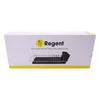 REGENT CHROME COMPACT DISH RACK WITH BLACK PLASTIC CUTLERY HOLDER AND TRAY, 475X175MM