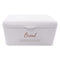 REGENT KITCHEN BREAD TIN WHITE WITH GOLD PRINTING, (335X190X120MM)