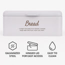 REGENT BREAD TIN WHITE WITH GOLD PRINT, 335X190MM