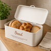 REGENT BREAD TIN WHITE WITH GOLD PRINT, 335X190MM