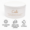REGENT CAKE TIN WHITE WITH GOLD PRINT, 250MM DIA