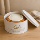 REGENT CAKE TIN WHITE WITH GOLD PRINT, 250MM DIA