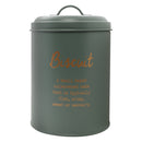 REGENT KITCHEN BISCUIT CANISTER GREEN WITH GOLD PRINTING, (135MM DIAX175MM)