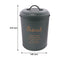 REGENT KITCHEN BISCUIT CANISTER GREEN WITH GOLD PRINTING, (135MM DIAX175MM)