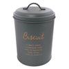 REGENT KITCHEN BISCUIT CANISTER GREEN WITH GOLD PRINTING, (135MM DIAX175MM)