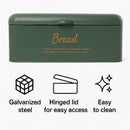 REGENT BREAD TIN GREEN WITH GOLD PRINT, 340X190MM