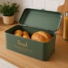 REGENT BREAD TIN GREEN WITH GOLD PRINT, 340X190MM