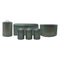 REGENT KITCHEN BISCUIT CANISTER GREEN WITH GOLD PRINTING, (135MM DIAX175MM)
